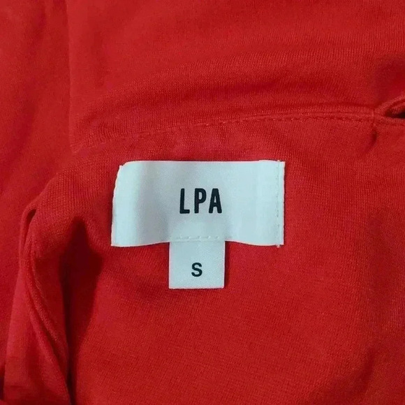 Lpa Revolve Cayenne Red Cold Shoulder Dress - S - Picture 6 of 8